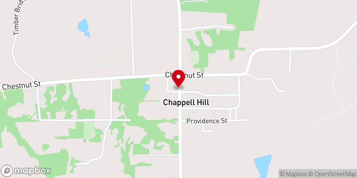 Map showing location of Chappell Hill Bank