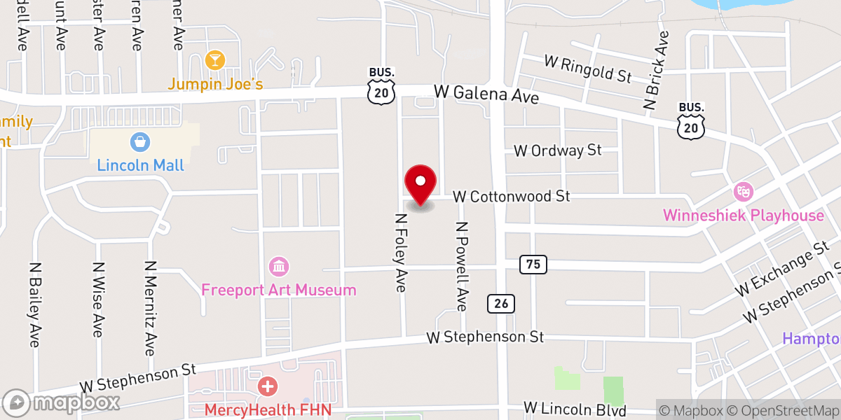 Map showing location of Faith for Miracle Deliverance and Worship Center