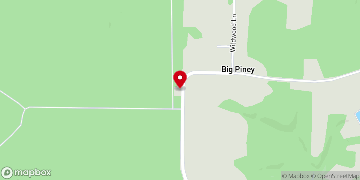 Map showing location of Hopewell Church