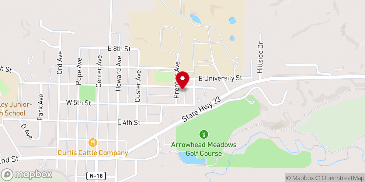 Map showing location of Curtis Berean Bible Church