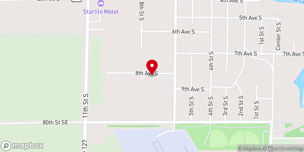 Map showing location of Richland Wilkin Food Pantry