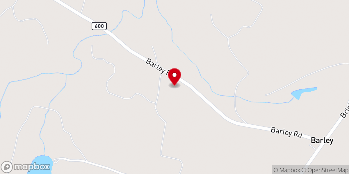 Map showing location of Ebenezer Church
