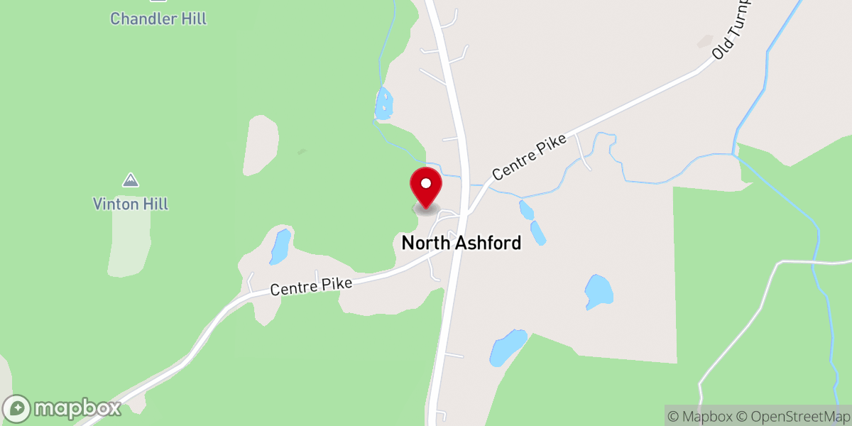 Map showing location of Eastford Baptist Church