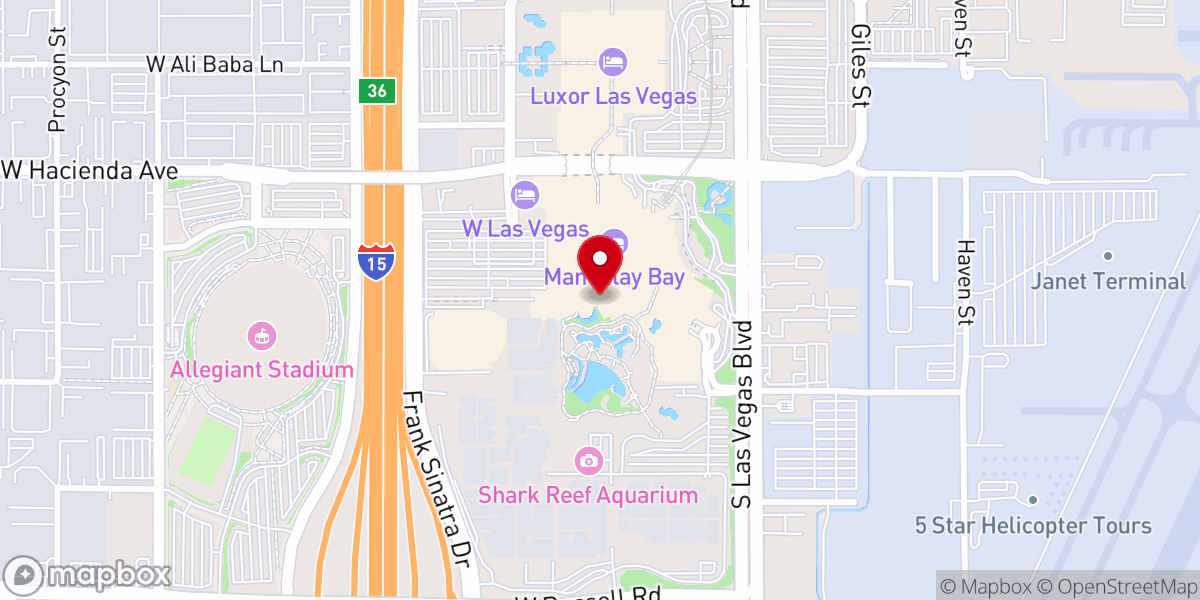 Map showing location of Weddings by Mandalay Bay