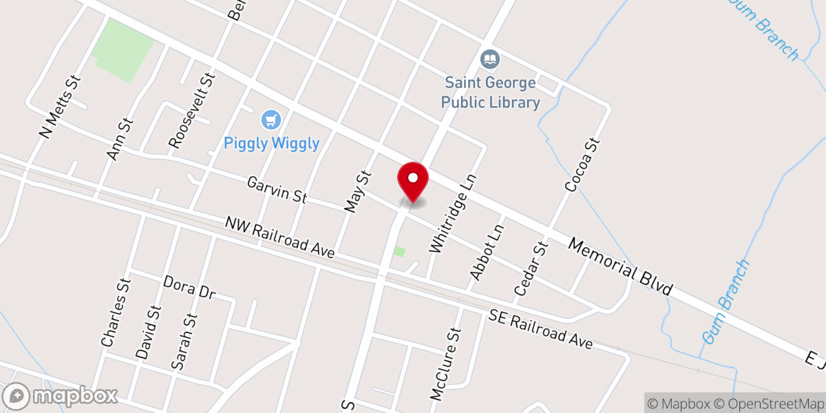 Map showing location of The Village Church of Saint George