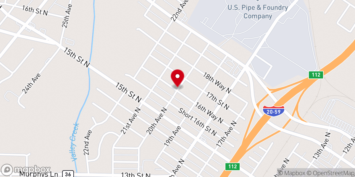 Map showing location of Greater Sixteenth Street Church of God