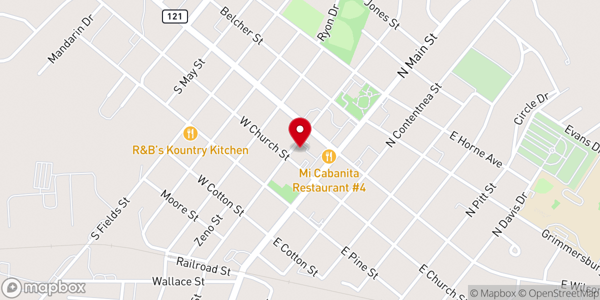 Map showing location of Emmanuel Episcopal Church