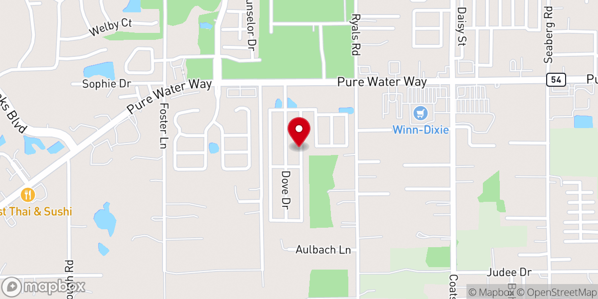 Map showing location of Palm Tree Acres Mobile Home Community