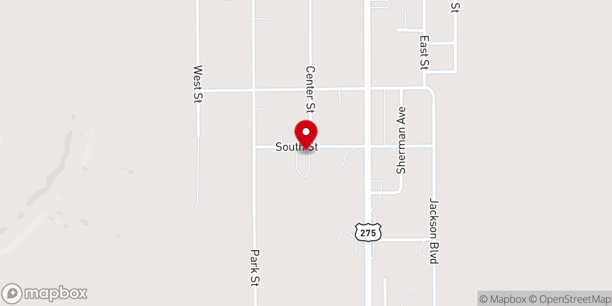 Map showing location of Tabor Nazarene Church