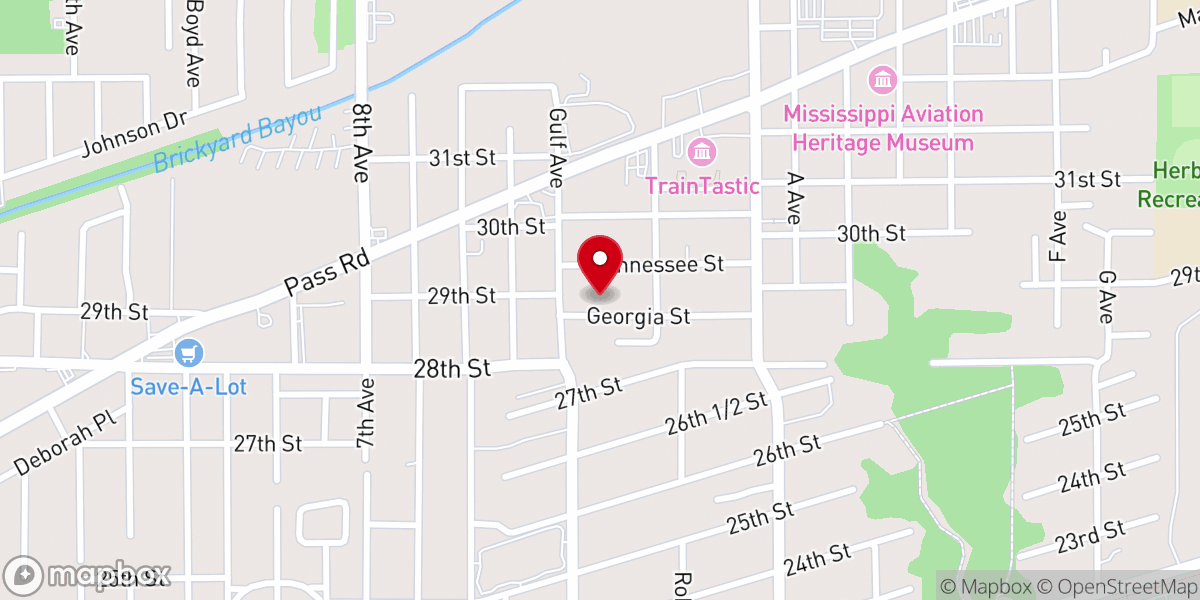 Map showing location of Gulfport Maranatha Seventh-day Adventist Church