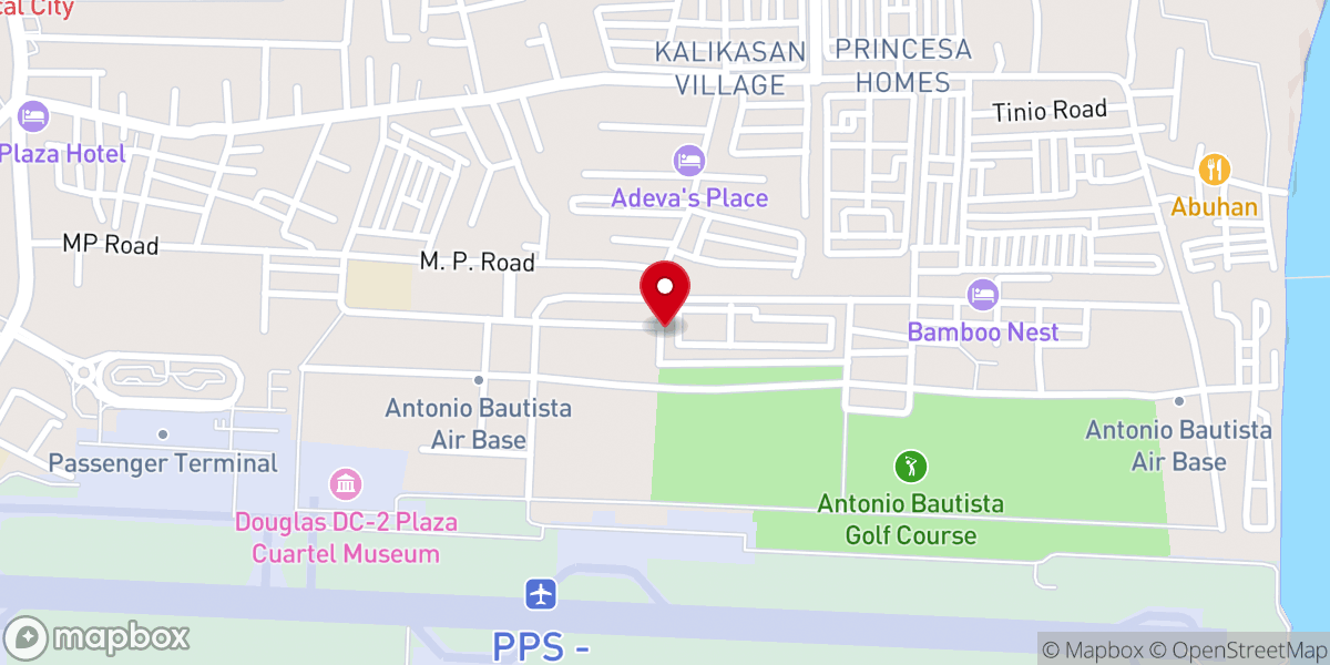 Map showing location of Sto. Niño Parish Church
