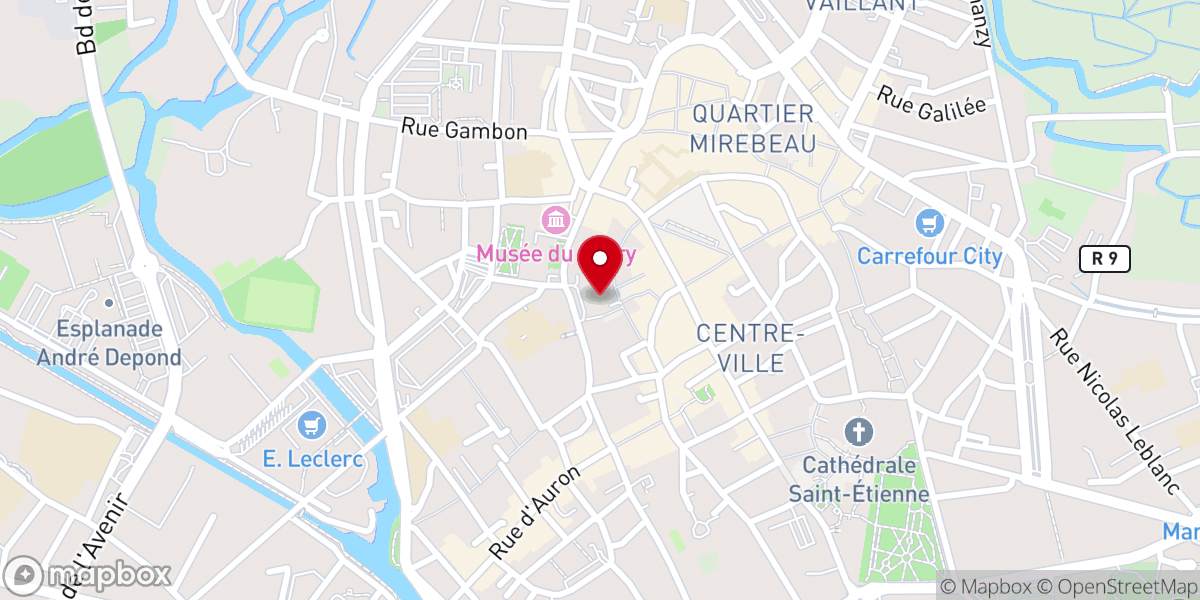 Map showing location of Palais Jacques Cœur