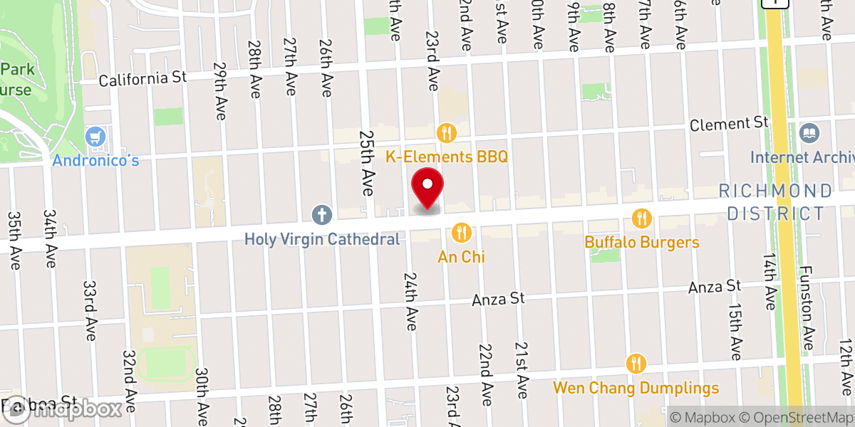Map showing location of Our Lady of Fatima Byzantine