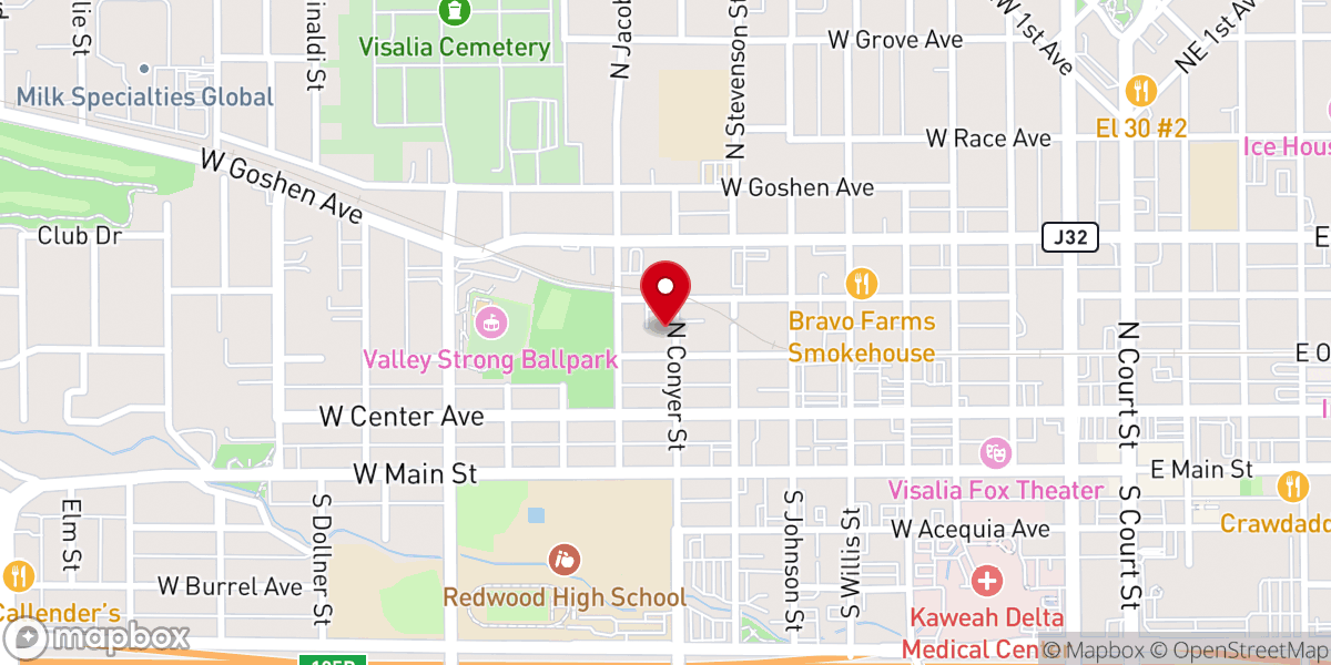 Map showing location of Revive Worship Center