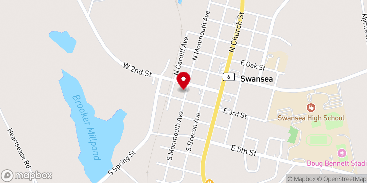 Map showing location of New Life Apostolic Center
