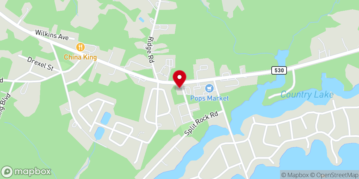Map showing location of Truevine Memorial Baptist Church