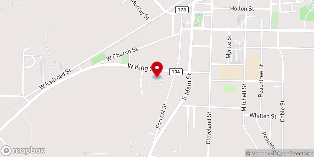 Map showing location of Headland United Methodist Church