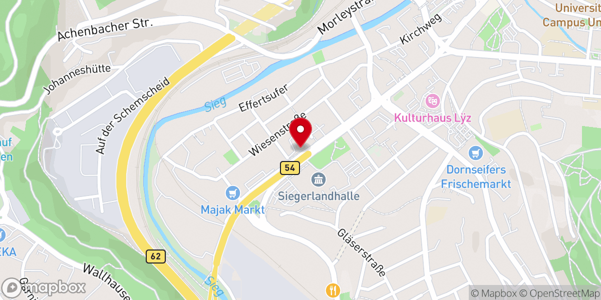 Map showing location of Neuapostolische Kirche Siegen