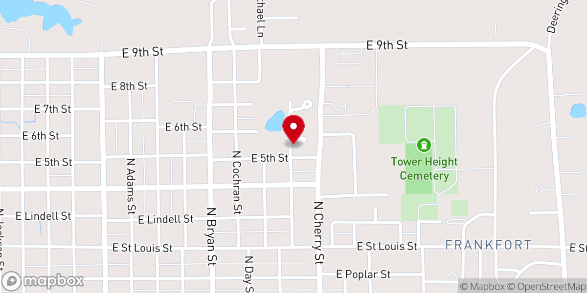 Map showing location of Touching Hearts Ministries Inc