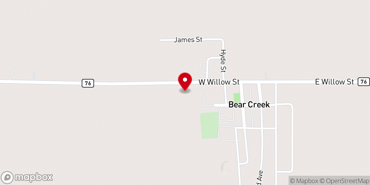 Map showing location of Grace Lutheran Church