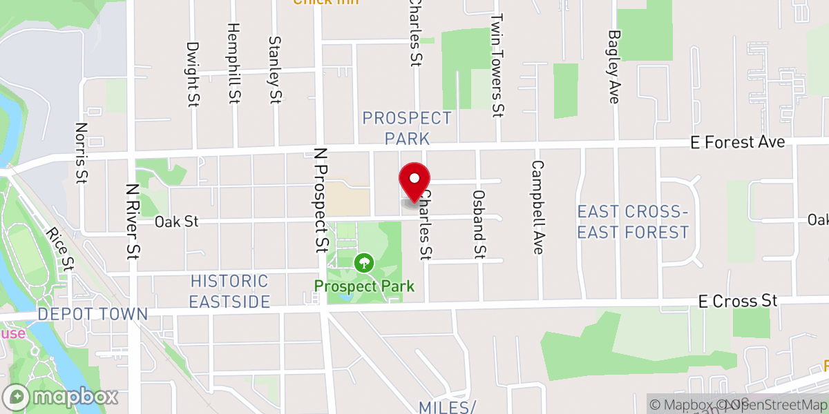 Map showing location of Fresh Start Church