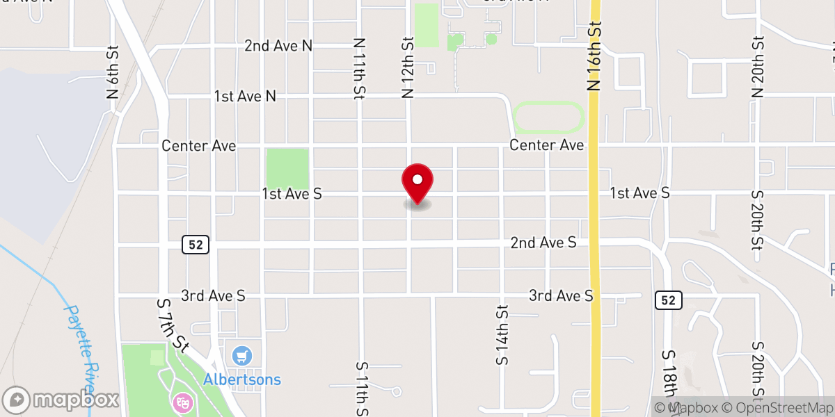 Map showing location of Lighthouse Baptist Church