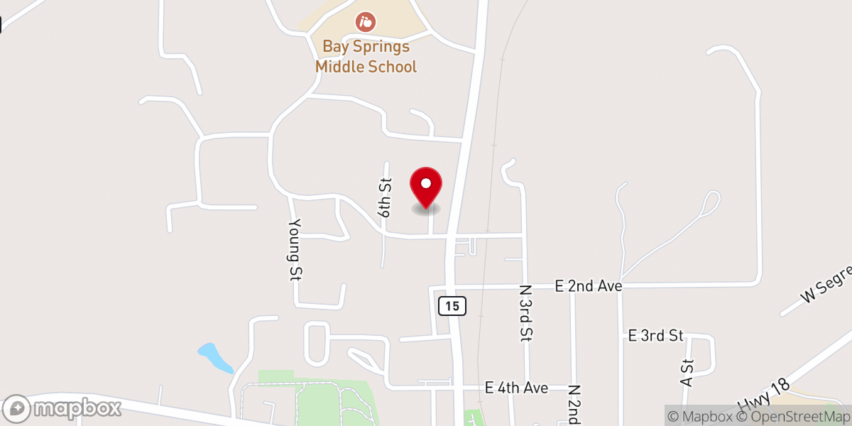 Map showing location of Blue's Beauty Supply