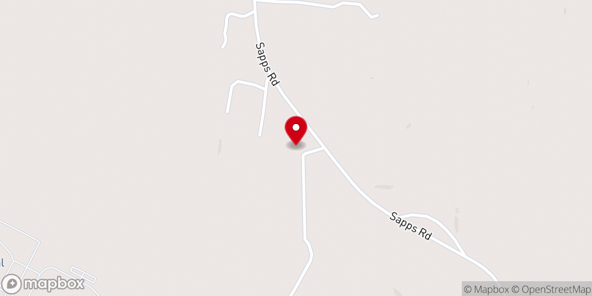 Map showing location of Solid Rock Church