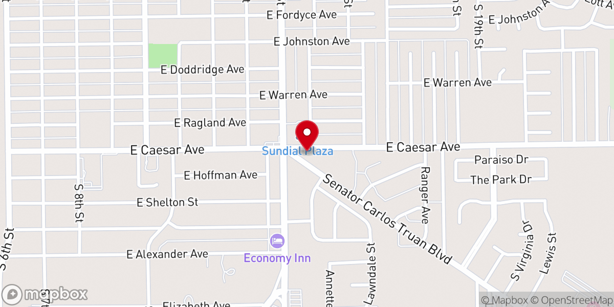 Map showing location of Chicken Express
