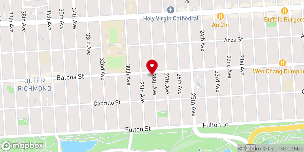 Map showing location of Chinese Lutheran Church
