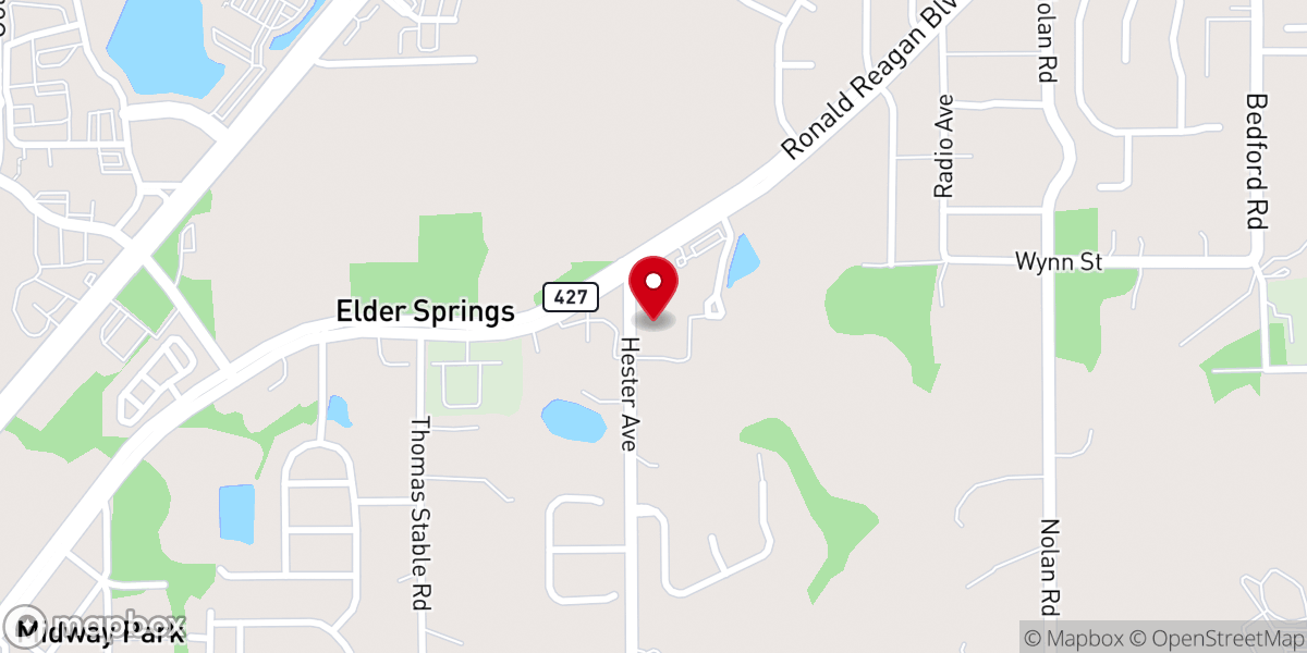 Map showing location of Victory Baptist Church
