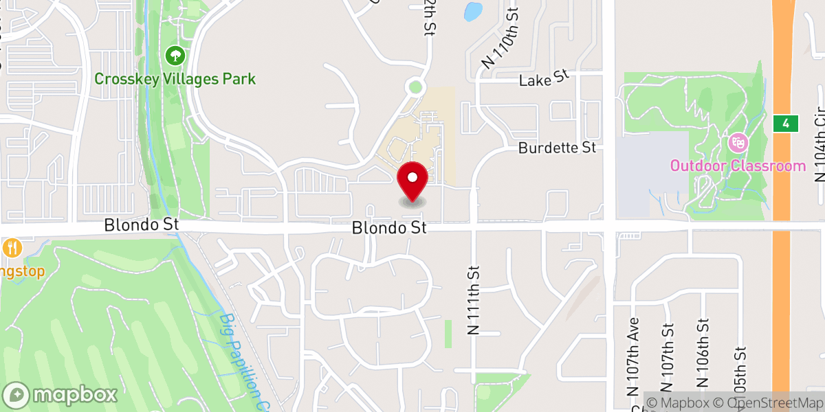 Map showing location of Miracle Hills Church
