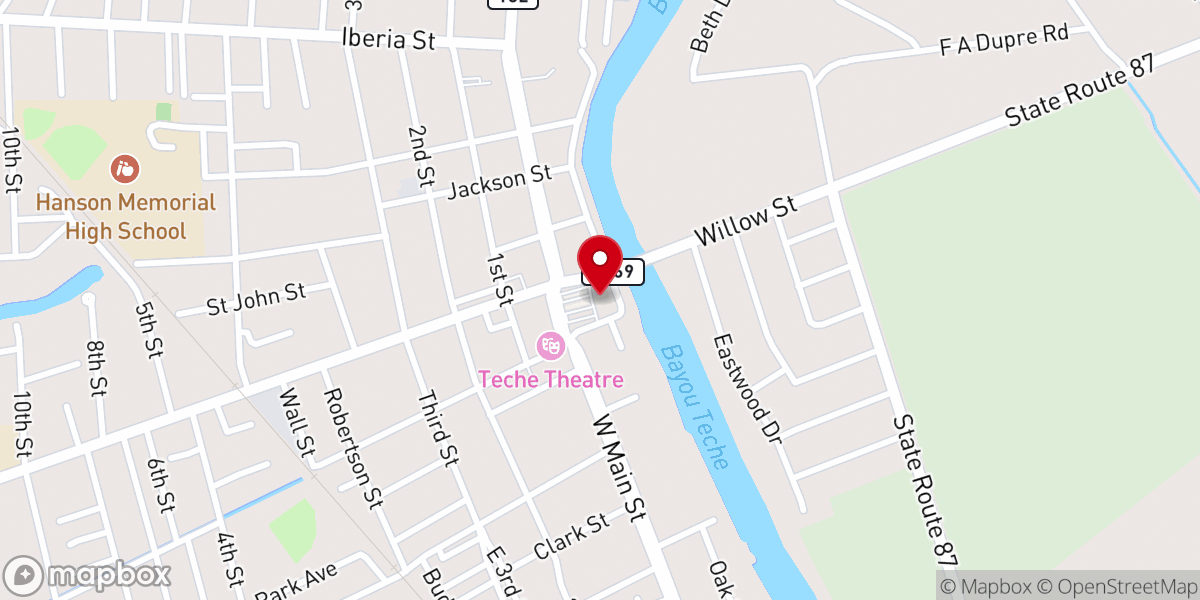 Map showing location of St. Mary Parish Clerk of Court