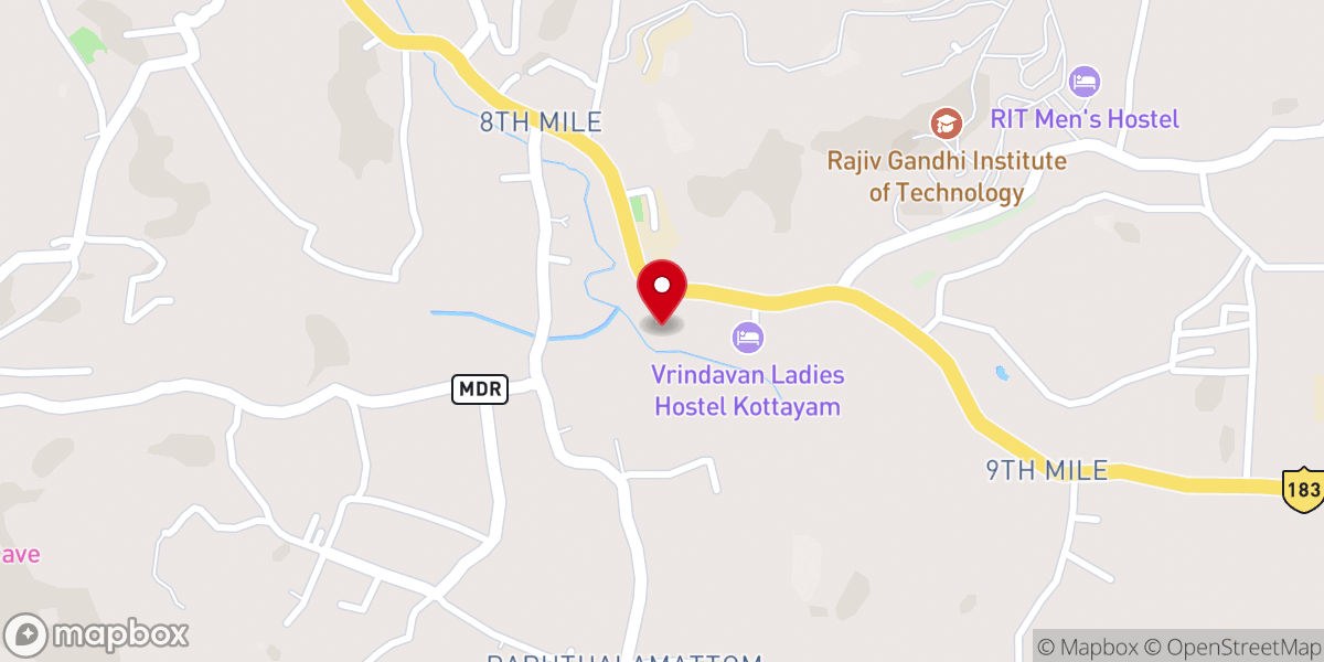 Map showing location of St. Simon's Jacobite Syrian Orthodox Church, Velloor