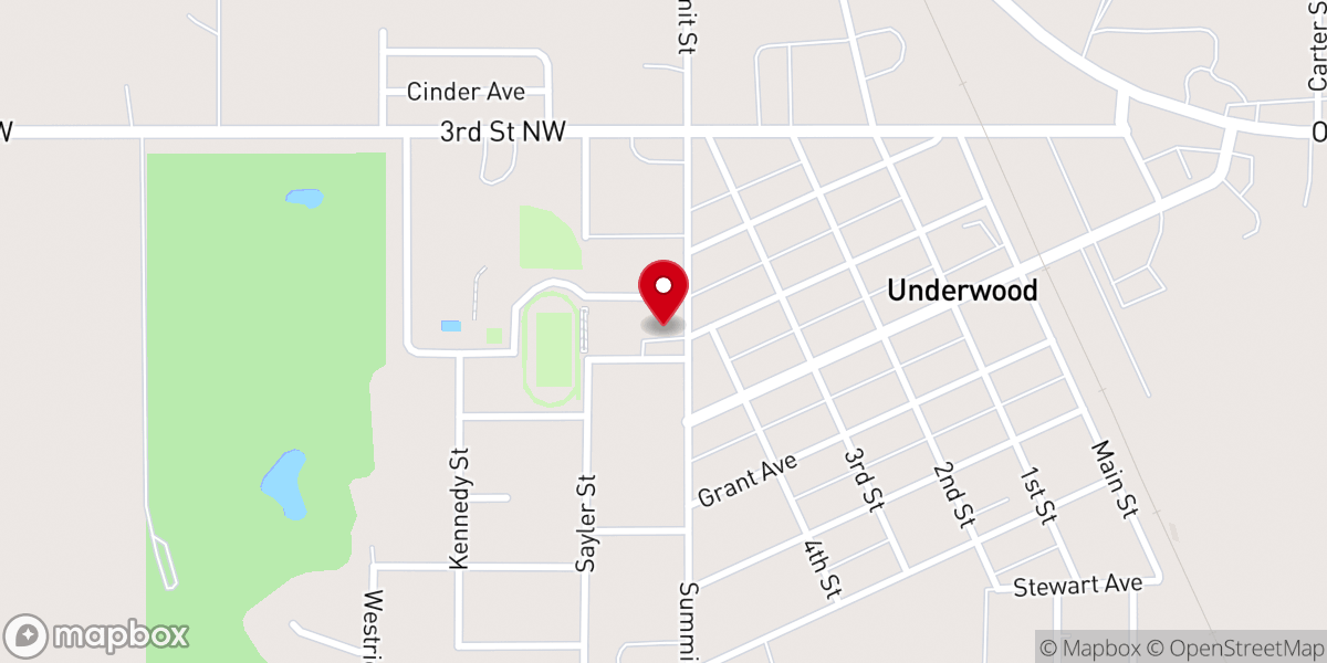 Map showing location of St John's Lutheran Church