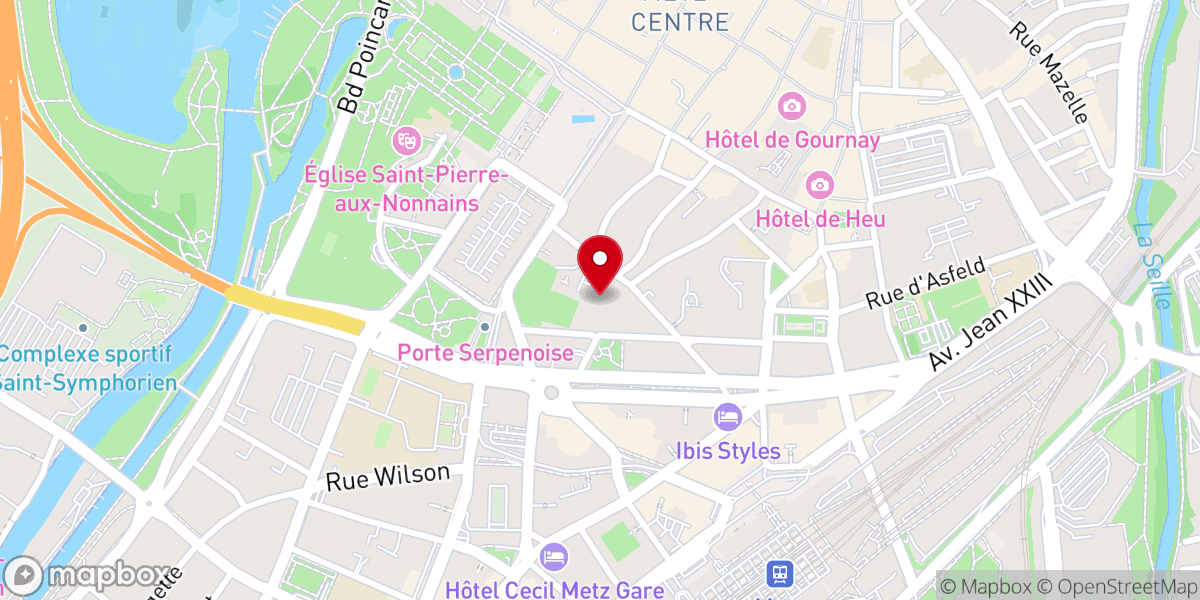 Map showing location of Eglise Sainte-Glossinde