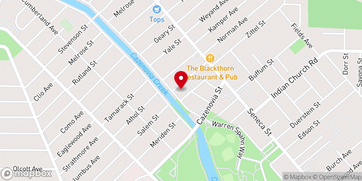 Map showing location of Cazenovia Park Baptist Church