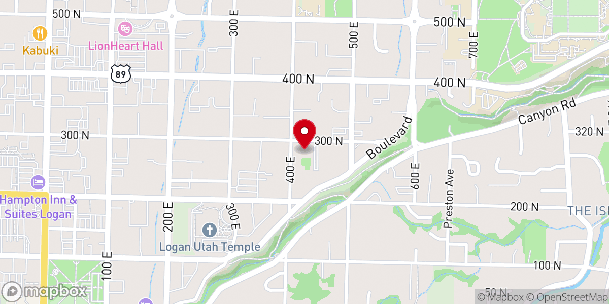 Map showing location of Ministerios Ebenezer Cache Valley