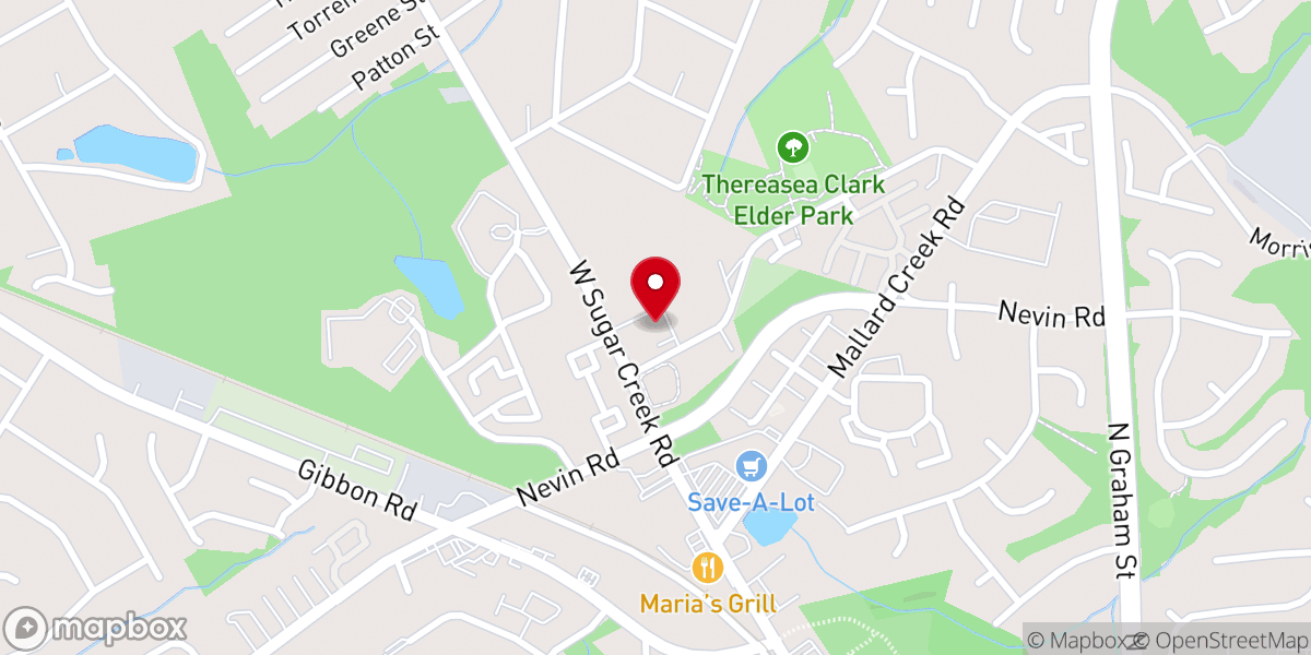 Map showing location of Rockwell AME Zion Church