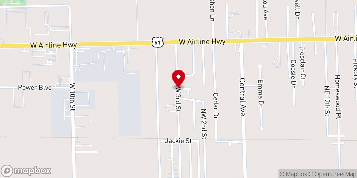 Map showing location of Historic Riverlands Soul River Musical Journey Plantation
