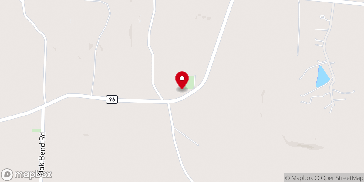Map showing location of Corinth Church