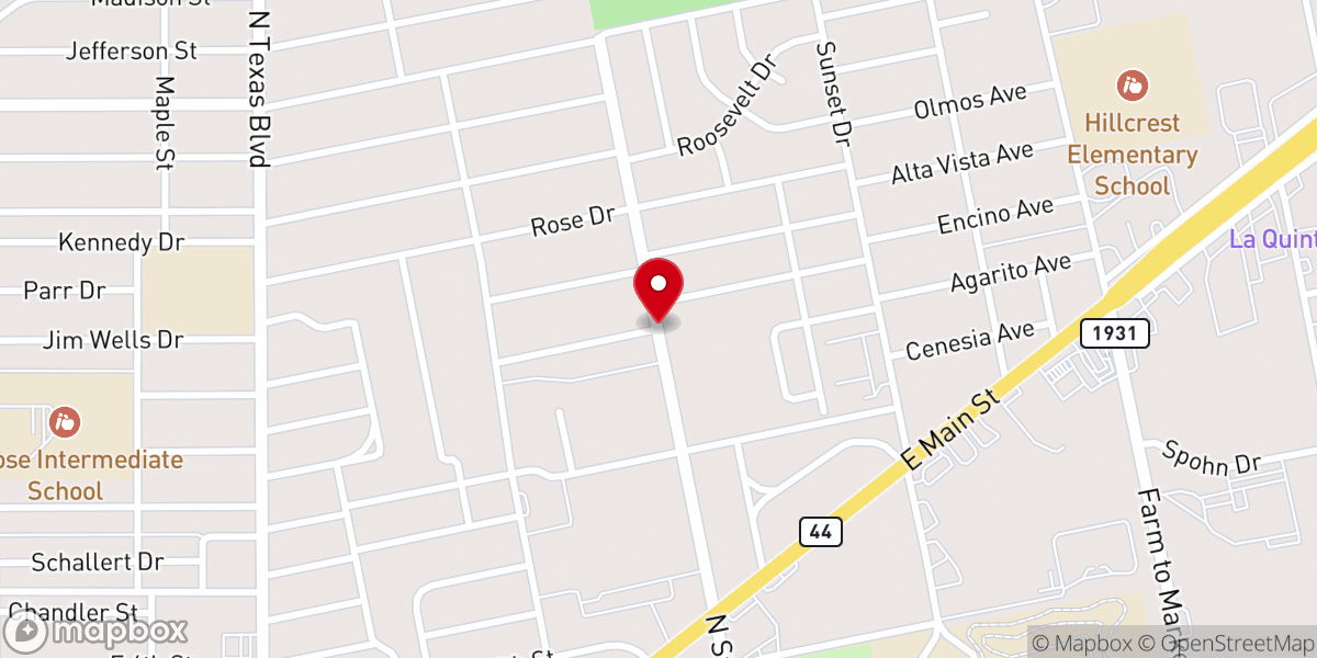 Map showing location of Alice Christian School
