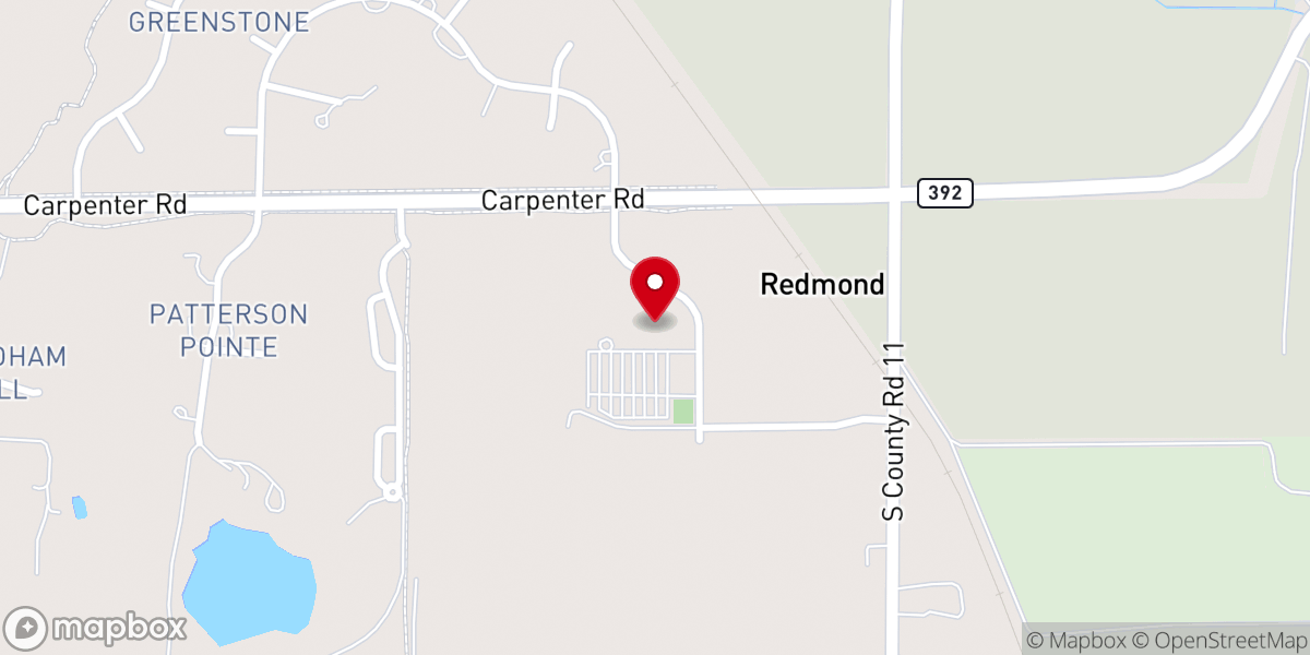 Map showing location of Redeemer Lutheran Church