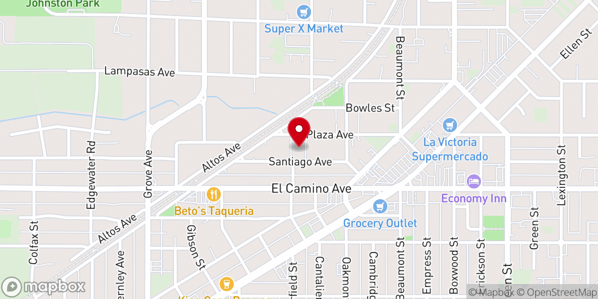 Map showing location of Grace Trinity Church