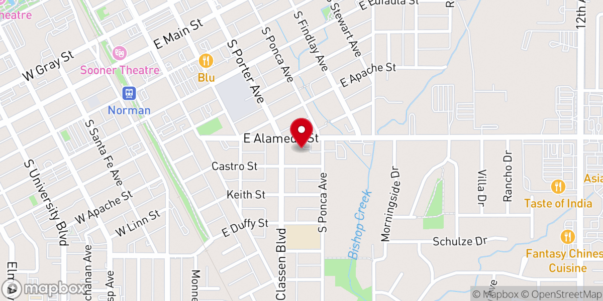 Map showing location of Trinity Lutheran Church