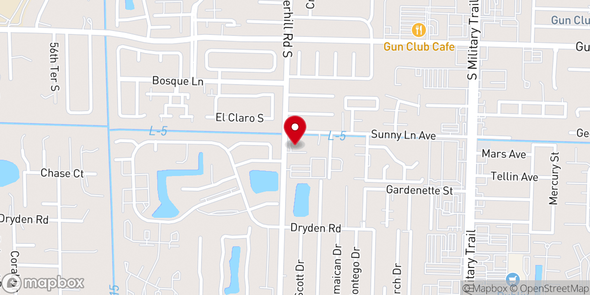 Map showing location of Iglesia El Gran Yo Soy West Palm Beach