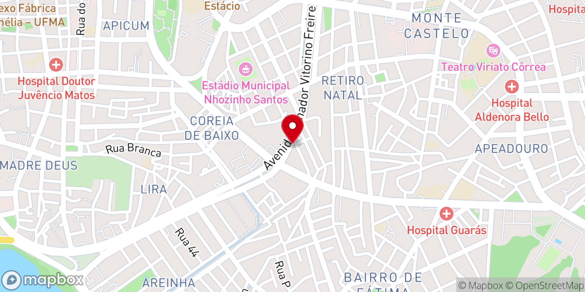 Map showing location of Igreja Evangélica Jardim do Éden