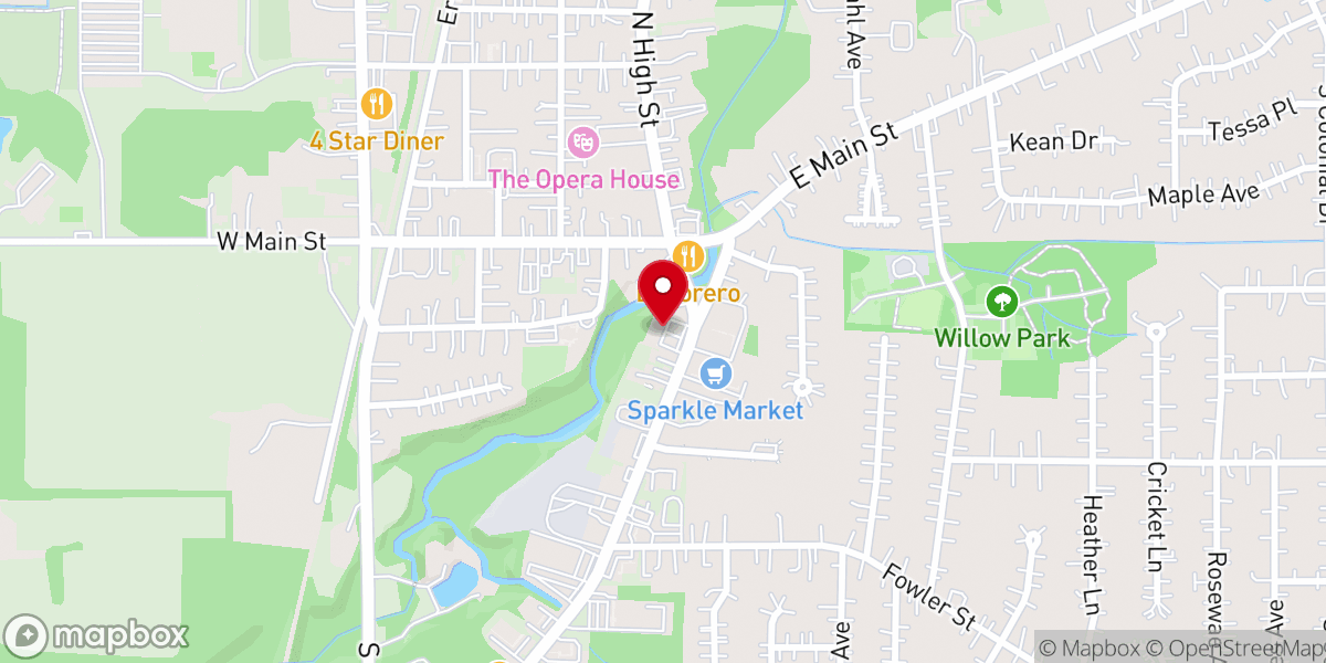 Map showing location of Family Baptist Church Cortland Ohio