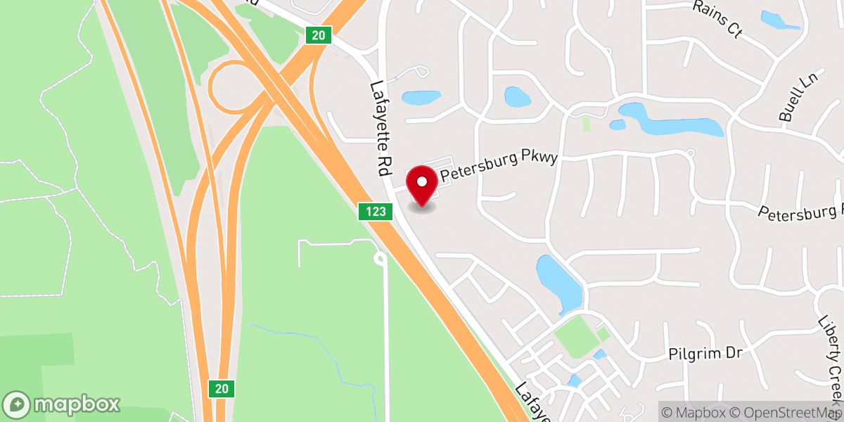 Map showing location of Life Church Eagle Creek Campus
