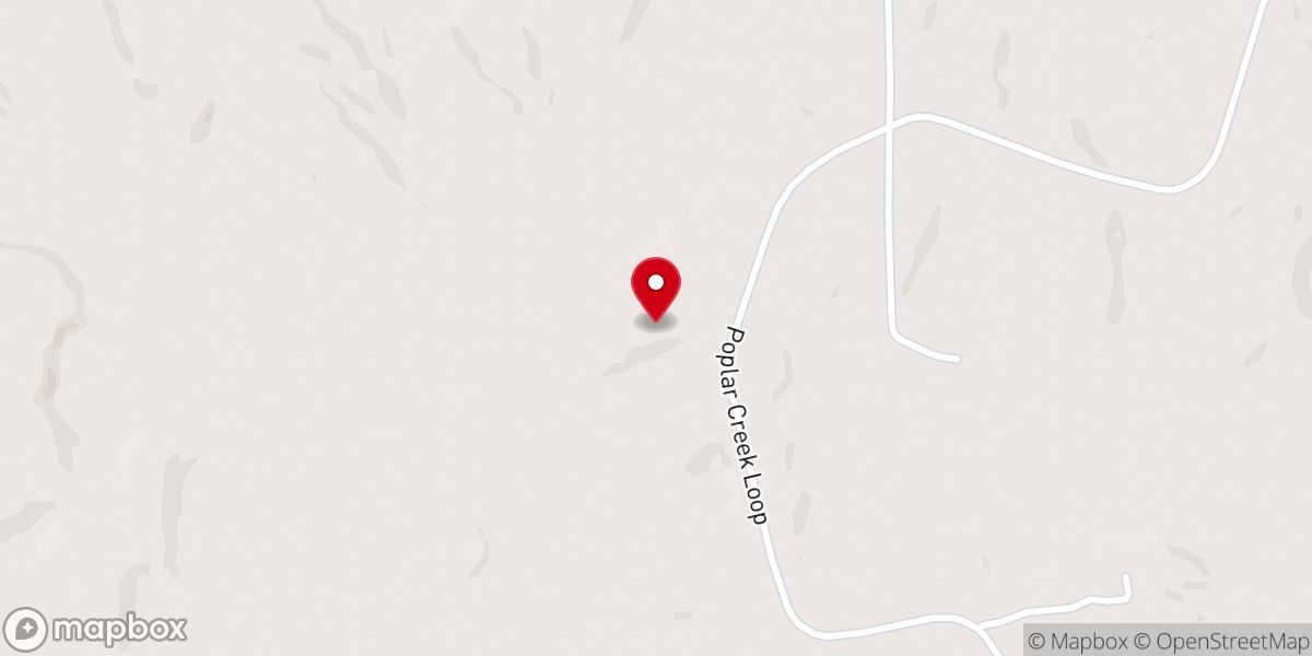 Map showing location of Poplar Creek Missionary Baptist Church